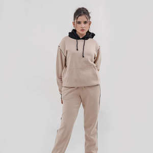 Conjunto de Chándal de Dos Piezas Personalizado para Mujer, Sudadera con Capucha y Pantalones Jogger, Ropa Casual para Estar en Casa, Venta al Por Mayor OEM - Product Image 1