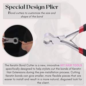 Professional Stainless Steel 5.5-inch Keratin Bond <b>Cutter</b> Hair Extensions SharpEdge Tool for professional hair extension removal - Product Image 3