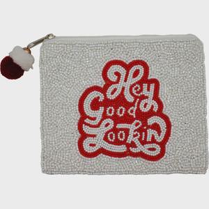 Pochette tendance brodée à la main avec perles, pochette à monnaie en corne de designer, pochette en perles de graines pour le jour du match, Texas Long Horns, sacs de soirée - Product Image 6