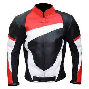 Vêtement de course à manches longues, veste en cuir de moto, logo avant, écologique, léger, haute qualité, sur mesure - Product Image 1