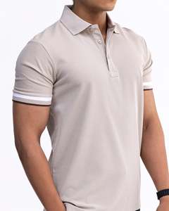 Camiseta de Manga Corta para Hombre de Alta Calidad, Tejida, Bordada, de Color Sólido, Informal, 100% Algodón - Product Image 4