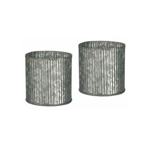 Premium Quality Metal <b>Square</b> Flower Planter Vintage Look Galvanized Planter <b>Pot</b> for Outdoor Decoration - Product Image 3