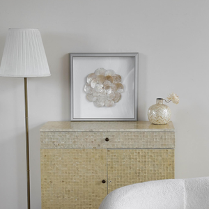 Décoration murale 3D moderne en nacre, art mural encadré en coquille de capiz fait main pour la décoration intérieure en provenance du Vietnam - Product Image 3