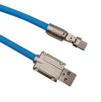 Boîtier en métal rotatif à 180 degrés 3A charge rapide USB 3.0 Type C câble de données en silicone pour imprimantes mobiles caméras écouteurs