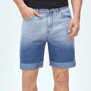 Short en jean personnalisé pour hommes, respirant, style streetwear, taille haute 100% coton, poche bleu clair à séchage rapide de haute qualité - Product Image 1