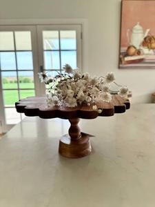 3 PIILAR 2 niveles Soporte redondo de madera para pastel flor romántica hecha a mano artículos personalizados - Product Image 3