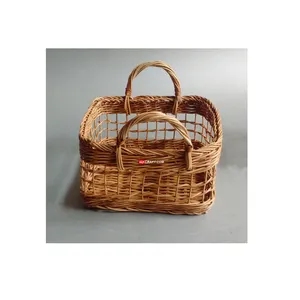 Wholesale price handmade rattan and wicker basket plastic string baskets Rattan Fruit Basket Durable For Kitchen Living room