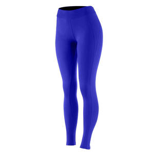 Collants d'équitation personnalisés bleus à siège intégral pour femmes Culottes d'équitation respirantes anti-humidité durables pour chevaux en cuir OEM - Product Image 1