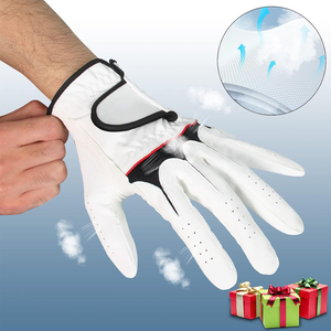 Gants de golf en peau de mouton Cabretta haute personnalisée pour femmes antidérapants respirants en cuir véritable gauche droite Sports de plein air 1 - Product Image 2