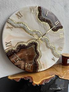 Relojes de pared de resina epoxi DURABILITY para espacios exquisitos decoración única para el hogar regalo pared epoxi océano reloj por creación antigua - Product Image 3