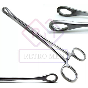 Pinzas Rectas de Acero Foerster de 12 Pulgadas con Mordazas Serradas, Juego de Instrumentos de Accionamiento Manual, Reutilizables, Certificación CE Clase I General - Product Image 1