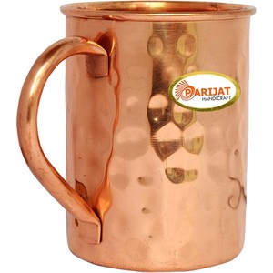 Handcrafted Hammered Classic Copper Moscow Mule Mugs Solid Pure Copper Unlined Mug <b>Cup</b> Capacity 16 Ounce - Product Image 1
