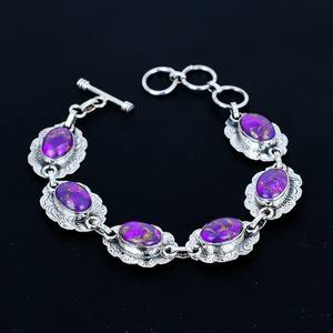 Turquoise 925 <b>Sterling</b> <b>Silver</b> Luxury GIA Certified <b>Charm</b> Adjustable Handmade <b>Bracelet</b> Engagement Gift - Product Image 3