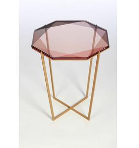 Mesa dorada de malla de aluminio de diseño moderno, muebles de uso doméstico de alta calidad para habitación de invitados, pasillo, estatua elegante, esculturas de Metal - Product Image 1