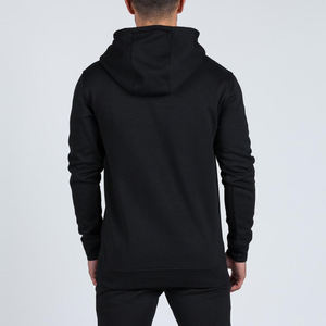 Conjunto de Sudadera con capucha de hombre de invierno negro sólido con logotipo personalizado último diseño sudadera de gran tamaño 3D impreso gráfico bordado Technics ODM - Product Image 4