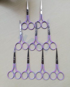 Ciseaux de manucure professionnels en acier inoxydable rose, outils de couture personnalisés avec broderie pour la coupe de fil, fournisseur direct - Product Image 5