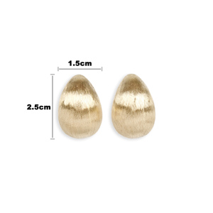 CUCOCUCA YOL E01 Orecchini a lobo alla moda in acciaio inossidabile placcato oro, design semplice, ideali per un look elegante quotidiano, spedizione UE in 48 ore - Product Image 1