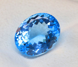 Piedra preciosa facetada de Topacio Azul suizo natural, gemas de Topacio Azul suizo de forma ovalada, piedra suelta de increíble calidad para la fabricación de joyas - Product Image 4