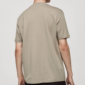 Logo personnalisé lourd de haute qualité Plan 200 Gsm Pima T-shirt en coton pour hommes T-shirt surdimensionné en coton à épaules tombantes pour hommes - Product Image 3