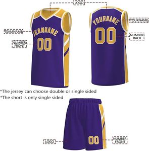 Uniforme de basket-ball réversible personnalisé de haute qualité, motif 3D, sans manches, t-shirt athlétique, vêtements d'équipe personnalisés - Product Image 4