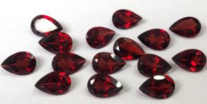 Granate rojo natural Corte de pera 5X7MM Facetado-Granate suelto AAA Calidad superior - Product Image 5