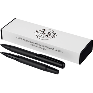 Set da Scrittura in Ottone Riciclato Personalizzato Adel, Gadget Regalo Unico - Product Image 3