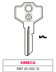 Chiave in Ottone Sm1 (g. Vac 3) Simeca - Product Image 1