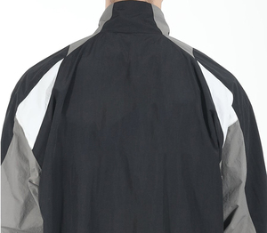 2024 personnalisé hommes Polyester survêtement haut et pantalon Patch travail université coupe-vent veste haute qualité Fitness Nylon pour hommes décontracté - Product Image 2