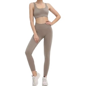 Patrón sólido Fitness Leggings Levantamiento de pantalones de yoga y pantalones Ropa activa para yoga y ejercicio - Product Image 1