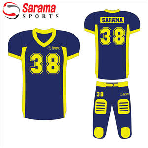 Uniformes de fútbol americano bordados de alta calidad personalizados equipo juvenil universitario 7 V 7 bandera uniforme de equipo de fútbol de Washington, - Product Image 1