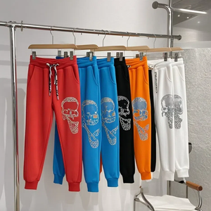 กางเกงวอร์มประดับเพชรเทียม ขายส่ง คุณภาพสูง พรีเมียม รับผลิตแบบ OEM บริการสกรีนโลโก้ ขายดี - Product Image 4