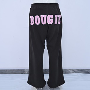Custom logo and Size Men Loose <b>Stacked</b> Sweat Pants Solid Color <b>Joggers</b> Straight Sweat Pants Bootcut Flared Sweatpants with OEM - Product Image 4