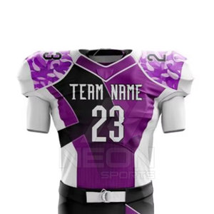 Uniforme de football américain 100% polyester respirant, manches courtes, grandes tailles, pour hommes, utilisable toute l'année. - Product Image 4