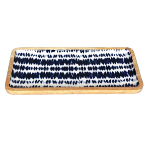 High Quality Acacia Wood Customizable Serving Tray Modern Natural Enamel Finish Kitchen Food <b>Drink</b> Decorative Trays Christmas - Product Image 3