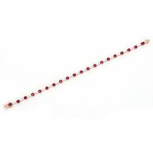 <b>Ruby</b> and Moissanite Diamond <b>Bracelet</b> in S925 Sterling Silver Tennis Elegant Daily Use Fine Iced Out Jewelry For Women - Product Image 3