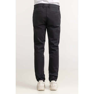 Pantalon Kaki Basique Teint en Coton Ébène 100% Tissu Oxford Coupe Droite Tendance Taille Haute avec Fermetures Éclair Décoratives Taille XL WS23-001 E - Product Image 2
