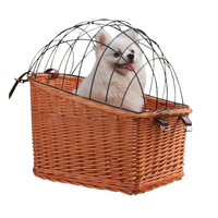 Cage et panier pour animaux de compagnie en rotin tressé écologique de haute qualité pour chats, chiens, utilisation extérieure, vélo, taille personnalisée, fabrication vietnamienne, best-seller