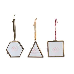 Juego de 3 Mini Marcos de Vidrio Kiko, Marcos de Pared, 3 Estilos, Mini Marcos de Latón y Vidrio Kiko - Product Image 1