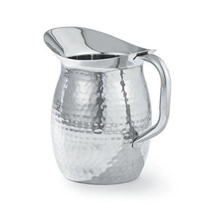 High Standard Quality Stainless Steel Silver Shiny Polished Hammered Texture Water And Drinkware Luxury Pitcher Kitchenware - Product Image 1