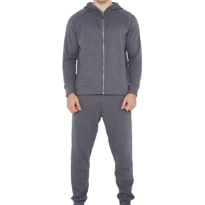Survêtement personnalisé le plus vendu avec fermeture éclair pour hommes survêtements de haute qualité vierge 100% coton 350 ensemble de survêtements GSM pour hommes - Product Image 1