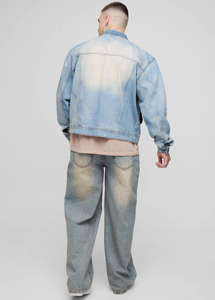 Veste en jean vintage bleue design personnalisé pour hommes vêtements robustes boutonnés classiques manches longues 100% coton Service OEM disponible - Product Image 6