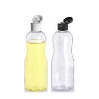 Bouteille vide en plastique PET de 240 ml (8 oz) pour sauce, ketchup, sirop, huile d'olive, avec bouchon à vis, impression personnalisée