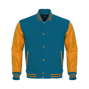 Bloc de couleur contraste Patchwork Design mode Streetwear léger respirant décontracté confortable à la mode veste universitaire pour hommes - Product Image 5