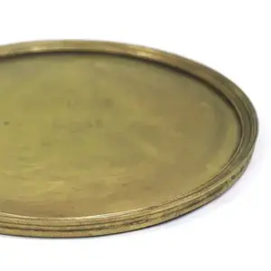 Plato Redondo de Oro para Servir, Bandeja Decorativa para Comida y Plato, Hecho EN LA India, Ideal para Bodas, Ocasión de Primera Calidad, Cena, Cargador Personalizado - Product Image 1