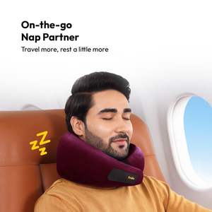 Almohada de Viaje Redonda y Portátil de Espuma Viscoelástica con Terciopelo Frío - Product Image 3