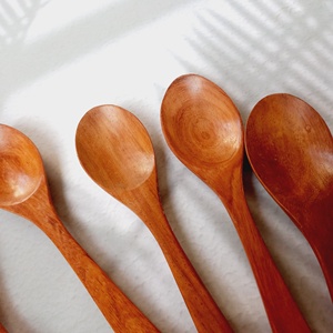 Wholesale Eco-friendly Natural Custom Logo <b>Spoons</b> Rosewood Wooden Wood Made In Vietnam High Quality Cutlery Flatware - Product Image 2