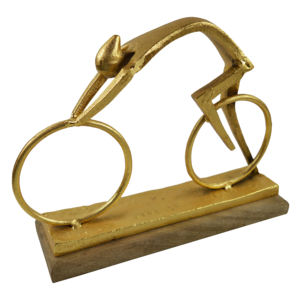 Statue humaine en métal de sculpture de figure de conception classique avec la pose debout noire sur la base en métal pour la décoration de table de bureau - Product Image 6