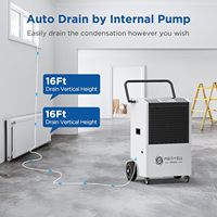 Déshumidificateur commercial électrique Moiswell de 240 pintes avec pompe et tuyau de drainage |   Souterrains et grands espaces 8 500 pieds carrés