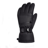 Gants de ski isolés thermiquement, chauffants électriquement, imperméables, à doigts entiers, avec sangle de poignet réglable, pour l'hiver, le snowboard, unisexe, robustes