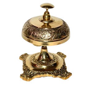 Campana de Escritorio Moderna de Metal Pulido Brillante con Acabado Dorado, Hecha a Mano, Tamaño Personalizado, para Recepción de Hotel, Decoración del Hogar - Product Image 1